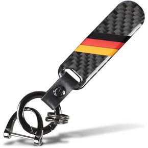 Car 3 color keychain carbon fiber resin leather alloy Set Fashion Sports car keyring