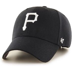'47 Authentic Pittsburgh Pirates Black & White Logo Logo MVP - Black
