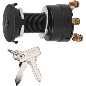 Ignition Key Switch 12 Volts Starter Switch for Club Car DS 1996-up Gas Golf Cart, Turf Carryall I and II, XRT and Precedent, Replace 101826301, 1012505, On/Off Style