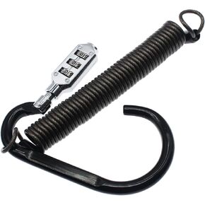 Motorcycle Helmet Lock, 8ft Bright Theft Deterrent Cable Combo,for Motorbike Scooter Street Bike, Tough Enough to Secure Virtually Anything. (Black)