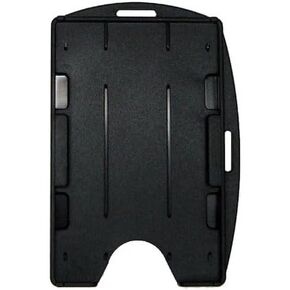 Specialist ID Black Dual Card ID Badge Holder - Holds 2 Cards - Rigid Hard Plastic