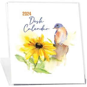 تقويم هدايا مكتبي لحافظة الأقراص المضغوطة لعام 2024 - أجنحة بألوان مائية in Kuwait