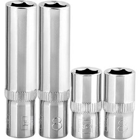 BRAZEN 8mm Socket Four Pack (1/4" Drive, Multi-Type)
