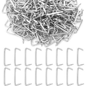 Glarks 362Pcs Hog Ring Pliers with Hog Rings Kit, 360Pcs 1/2'' 3/4'' 3/8'' Steel Hog Rings with Angled Hog Ring Pliers and Anti-Cutting Gloves for Upholstery, Fencing, DIY Craft, Furniture and more