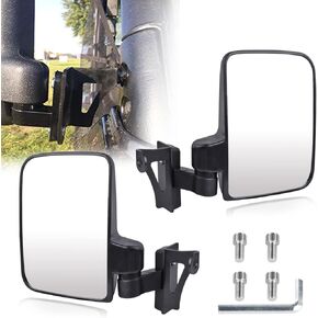 Ranger Side View Mirrors, UNIGT Side Mirror Compatible with 2018-2022 Polaris Ranger 1000XP with No Door/Netting Door/Soft Door/Half Door, NOT FOR USE WITH FULL FACTORY DOORS
