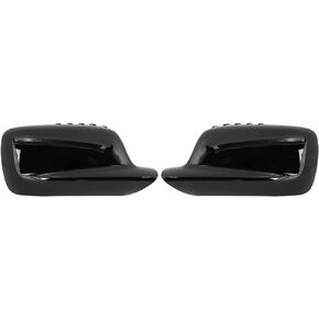 X AUTOHAUX 2Pcs Car Mirror Covering Cap Replacement for BMW E46 E65 E66 745i 750i 323Ci 325Ci 328Ci Carbon Fiber Pattern 51167074236,51167074235