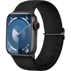 حلقة منفردة مضفرة من Hamile متوافقة مع أحزمة ساعة Apple 40 مم 41 مم 38 مم 42 مم 44 مم 45 مم 49 مم للنساء والرجال، حزام رياضي قابل للتعديل من النايلون الناعم القابل للتمدد لسلسلة iWatch Bands 9 8 7 6 5 4 3 SE Ultra 2 in Kuwait