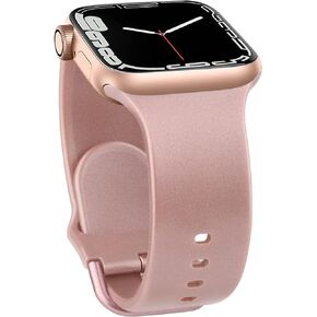 Sport Band Compatible with Apple Watch Band 38mm 45mm 44mm 42mm 41mm 40mm, Soft Silicone Waterproof Strap Replacement for iWatch Apple Watch SE Series 9 8 7 6 5 4 3 2 1 for Women Men