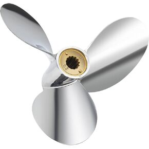 10.38 x18p Chopper | 48-43592A71 Upgrade OEM Stainless Steel Outboard Propeller fit Mercury Motos 30-60 hp,Mercury Chopper II Racing Prop, 13 Spline Tooth hub Kits Installed, Rh