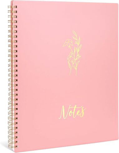 Koogel Aesthetic Spiral Notebook,Cute Spiral Journal Notebook for Women,10.5" x 8.5" with 160 Pages for Gift Office School Supplies,Green in Saudi Arabia