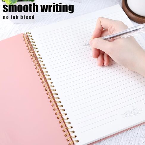 Koogel Aesthetic Spiral Notebook,Cute Spiral Journal Notebook for Women,10.5" x 8.5" with 160 Pages for Gift Office School Supplies,Green in Saudi Arabia