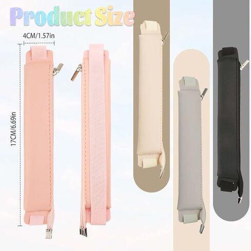 4pcs Adjustable Elastic Band Pen Holder, Detachable PU Leather Pen Sleeve Pouch Journal Pencil Holder for Notebook, Planners, Binders and Books (4 Colors) in Saudi Arabia