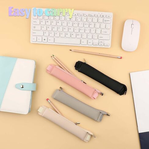 4pcs Adjustable Elastic Band Pen Holder, Detachable PU Leather Pen Sleeve Pouch Journal Pencil Holder for Notebook, Planners, Binders and Books (4 Colors) in Saudi Arabia