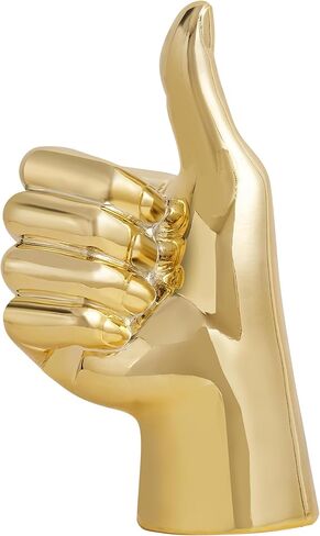 Hand Statue Office Decor: Gold Finger Gesture Sculpture Unique Great Gesture Figurines Modern Home Decor for Living Room Bedroom Shelf Table Decor Desk Decorations Collectibles in Saudi Arabia