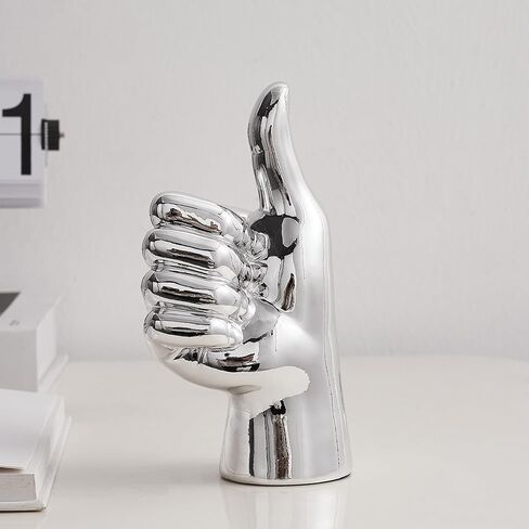 تمثال اليد ديكور المكتب: تمثال لفتة الإصبع الذهبي الفريد من نوعه تماثيل لفتة رائعة ديكور المنزل الحديث لغرفة المعيشة وغرفة النوم ورف الطاولة وديكورات المكتب والمقتنيات in Kuwait