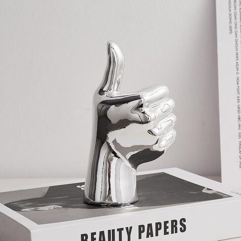 تمثال اليد ديكور المكتب: تمثال لفتة الإصبع الذهبي الفريد من نوعه تماثيل لفتة رائعة ديكور المنزل الحديث لغرفة المعيشة وغرفة النوم ورف الطاولة وديكورات المكتب والمقتنيات in Kuwait