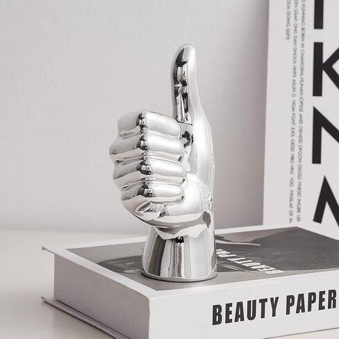 تمثال اليد ديكور المكتب: تمثال لفتة الإصبع الذهبي الفريد من نوعه تماثيل لفتة رائعة ديكور المنزل الحديث لغرفة المعيشة وغرفة النوم ورف الطاولة وديكورات المكتب والمقتنيات in Kuwait