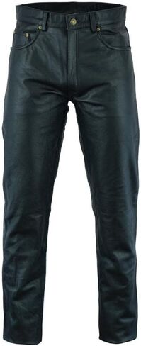 Motorcycle Leather Pants Black for Men IN-01BP in Kuwait