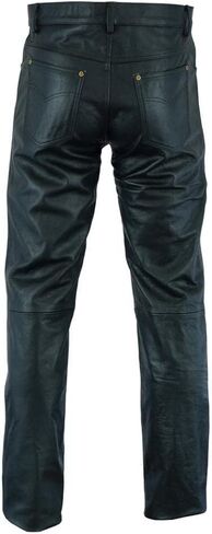 Motorcycle Leather Pants Black for Men IN-01BP in Kuwait