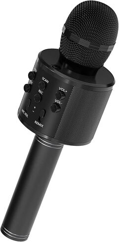 5 CORE Bluetooth Wireless Karaoke Microphone All-in-One Premium Handheld Karaoke Mic Speaker Recorder Player w/Adjustable Remix FM Radio Great Gifts for Girls Boys Adults All Age Golden WM SPK GLD in Saudi Arabia