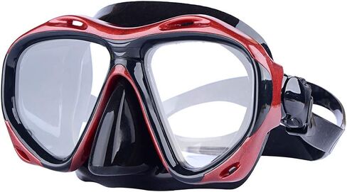 Swimming Mask Goggle UV Protection Anti Leak for Kids Youths Adults Diving Snorkeling Tempered Glass Lens 180° HD View Goggles with Nose Cover in Saudi Arabia