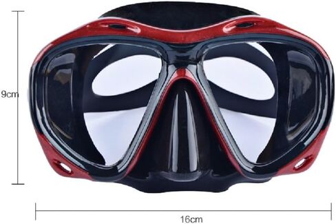Swimming Mask Goggle UV Protection Anti Leak for Kids Youths Adults Diving Snorkeling Tempered Glass Lens 180° HD View Goggles with Nose Cover in Saudi Arabia