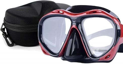 Swimming Mask Goggle UV Protection Anti Leak for Kids Youths Adults Diving Snorkeling Tempered Glass Lens 180° HD View Goggles with Nose Cover in Saudi Arabia