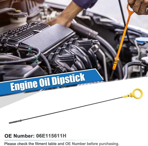 Uxcell 1 قطعة زيت المحرك مقياس زيت المحرك مستوى السوائل مقياس لأودي A4 كواترو قاعدة 3.2L V6 الغاز 2009 No.06E115611H in Saudi Arabia
