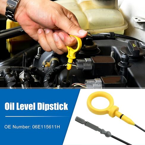 Uxcell 1 قطعة زيت المحرك مقياس زيت المحرك مستوى السوائل مقياس لأودي A4 كواترو قاعدة 3.2L V6 الغاز 2009 No.06E115611H in Saudi Arabia
