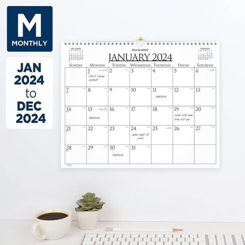 AT-A-GLANCE 2023 Wall Calendar, 14 ⅞ " x 11 ⅞ ", Medium, Spiral Bound, Monthly, Reversible, Business (997-1) in Saudi Arabia