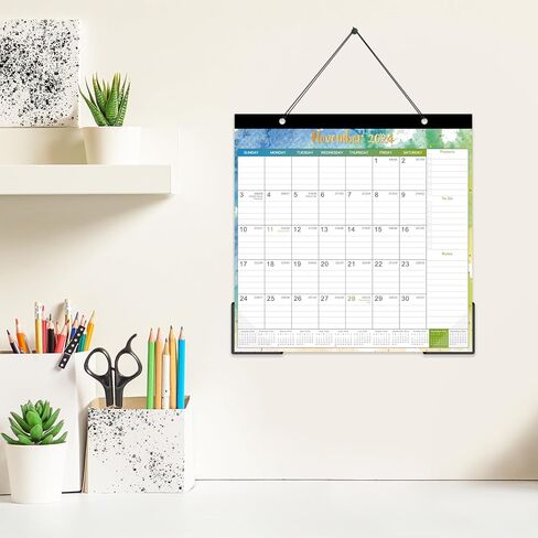 Magnetic Calendar for Fridge - Magnetic Calendar 2024,Jan.2024 - Dec.2024, 10'' x 10'', 2024 Fridge Calendar with 6 Topic Design,Ruled Blocks in Saudi Arabia