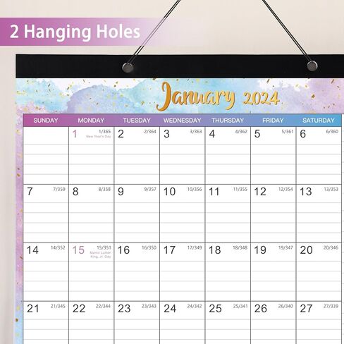 Magnetic Calendar for Fridge - Magnetic Calendar 2024,Jan.2024 - Dec.2024, 10'' x 10'', 2024 Fridge Calendar with 6 Topic Design,Ruled Blocks in Saudi Arabia