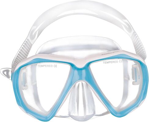 Kids Swim Goggles Scuba Diving Mask Youth No Leak Anti-Fog Swimming Goggles Nose Cover Clear Wide Vision Dive Mask Age 5-15 in Saudi Arabia