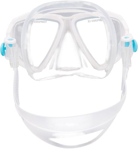 Kids Swim Goggles Scuba Diving Mask Youth No Leak Anti-Fog Swimming Goggles Nose Cover Clear Wide Vision Dive Mask Age 5-15 in Saudi Arabia