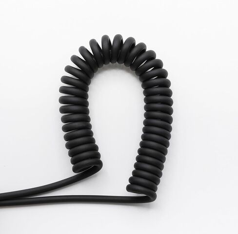 Micro USB Coiled Extension Cable Right Angle Micro USB 5 Pin Male to Female Charging and Data Sync Cable for Phone Tablet,Stretchable up to 1M(R) in Saudi Arabia