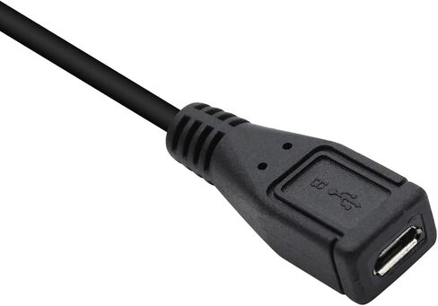 Micro USB Coiled Extension Cable Right Angle Micro USB 5 Pin Male to Female Charging and Data Sync Cable for Phone Tablet,Stretchable up to 1M(R) in Saudi Arabia