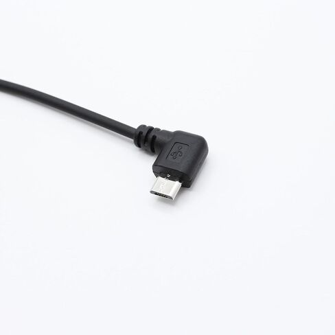 Micro USB Coiled Extension Cable Right Angle Micro USB 5 Pin Male to Female Charging and Data Sync Cable for Phone Tablet,Stretchable up to 1M(R) in Saudi Arabia