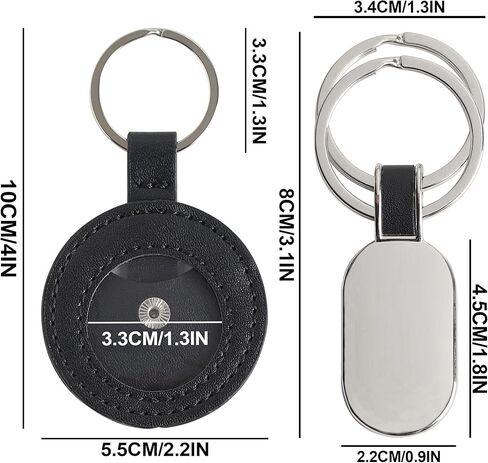 سلسلة مفاتيح حامل العملات المعدنية من الجلد الاصطناعي مع لوحة معدنية للعملات المعدنية وميداليات بنس سنت ونقود AA ميدالية استرداد رقاقة التحدي القياسي العالمي لجمع العملات المعدنية AirTag حامل PC01BK01 in Kuwait