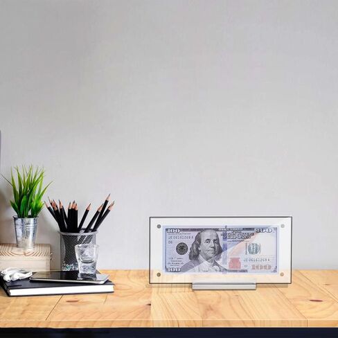 3 قطع من إطار حامل النقود الورقية، إطار عرض عملة الدولار، جراب من الأكريليك لهواة الجمع، مجموعة الفواتير العادية، 7.3 × 3.4 بوصة in Kuwait