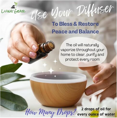 Peaceful Home Essential Oil for House Blessing, Clearing and Purification - Clear, Purify and Bless Your Home to Restore Balance, Peace & Harmony - Includes Crystals and Instructions in Saudi Arabia