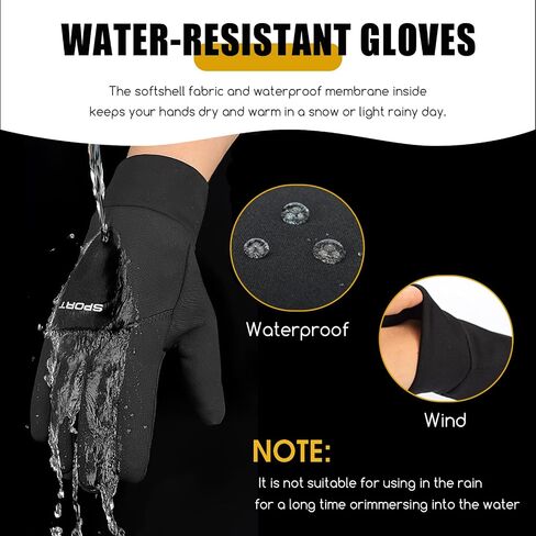 Winter Gloves Touch Screen Water Resistant for Running Cycling Driving Hiking Windproof Warm Gifts for Men and Women in Saudi Arabia