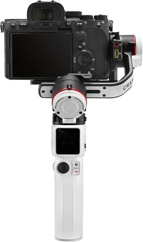Zhiyun Crane M3 Combo مثبت جيمبال محمول ثلاثي المحاور، متوافق مع Sony A6600، A6100، RX100، Fujifilm X-T10، X-T3، Canon M50، M5، M6، G7 X II، لـ Gopro Hero10/9/8 5/6 /7، آيفون 13 12 XS-Pro ماكس in Saudi Arabia