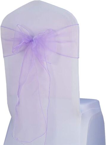 Set of 100 Organza Sheer Chair Sashes Bows Ties 7x108 inches for Wedding Party Event Banquet Restaurant Christmas Decoration (Gold) in Saudi Arabia