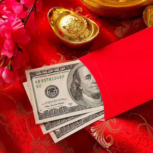 Supla 120 قطعة 6 تصميم مظاريف هونغ باو الحمراء الصينية، مظاريف نقود محظوظة، حزمة حمراء لاي انظر حزمة محظوظة، مغلف نقدي، جيوب حمراء للعام الصيني الجديد، عيد ميلاد الزفاف، عام التنين 2024 in Kuwait