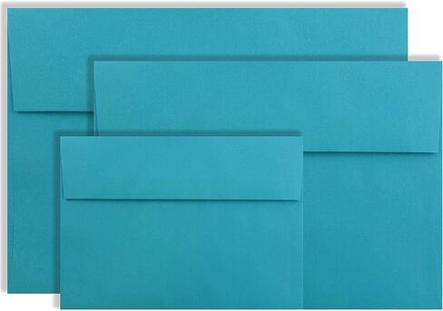 Teal/Aqua 25 Pack A6 Envelopes (4.75 x 6.6) for 4.5 x 6.25 Cards, Invitations, Announcements by The Envelope Gallery in Saudi Arabia