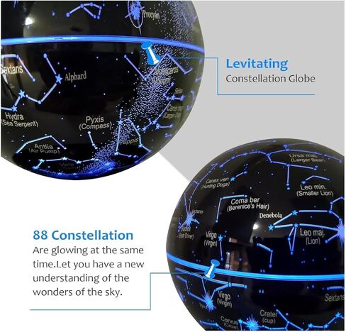 Gleamgalaxy Levitating Galaxy Constellation Lamp,Floating and Spinning in Air Freely, LED Galaxy Lamp Has 4 Colors that cycle through for Unique Gifts,Room Decor,Night Light,Office Desk Toys in Saudi Arabia