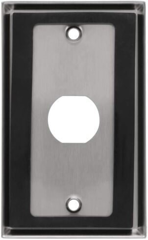 Tripp Lite RJ45 Bulkhead Wall Plate, 1 Cutout, Industrial, Metal - Stainless Steel, IP44, Single Gang, TAA (N206-FP01-IND) in Saudi Arabia