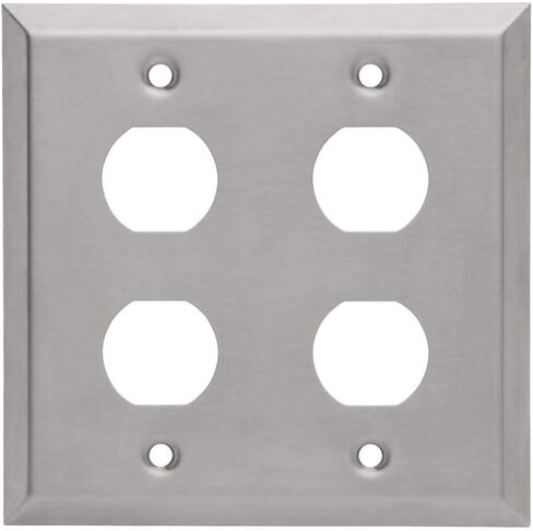 Tripp Lite RJ45 Bulkhead Wall Plate, 1 Cutout, Industrial, Metal - Stainless Steel, IP44, Single Gang, TAA (N206-FP01-IND) in Saudi Arabia