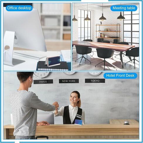 Bulk 12 Pcs Metal Business Card Holder Stand for Desktop Office Stainless Steel Gold Business Card Display Holder Business Name Card Organizer for Office Table, 3.7 x 0.6 Inch in Saudi Arabia