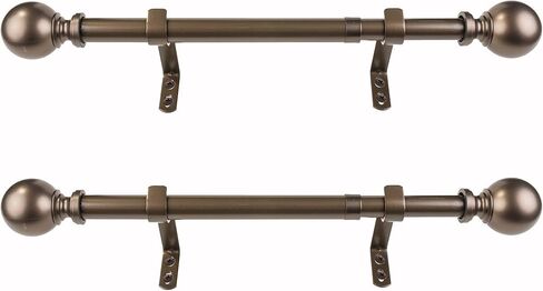 قضيب ستارة كلاسيكي من ديكوبوليتان مقاس 1 بوصة، من 12 إلى 20 بوصة، برونزي داكن in Kuwait